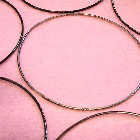 Bangle Bracelets -- Set of 7  --  2 3/4" Diameter -- Light & Dark Tones - Picture 9 of 12